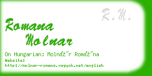 romana molnar business card